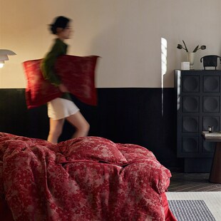 巨好看~红色结婚四件套全棉床单被套女方陪嫁婚庆年轻人婚房床品