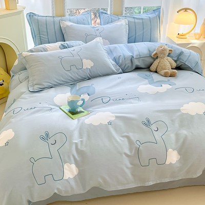 纯棉被套150x200x2o30单件儿童宿舍学生单人100全棉被罩220x240cm