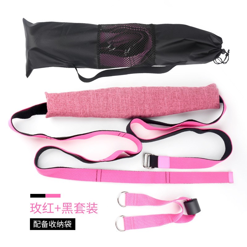 现货瑜伽伸展带一字马劈叉压x腿拉筋训练器开度下腰辅助拉力绳用