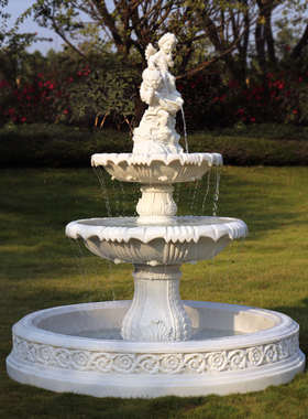 庭院流水喷泉摆件户外别墅花园装饰鱼池景观婚庆酒店乔迁造景招财