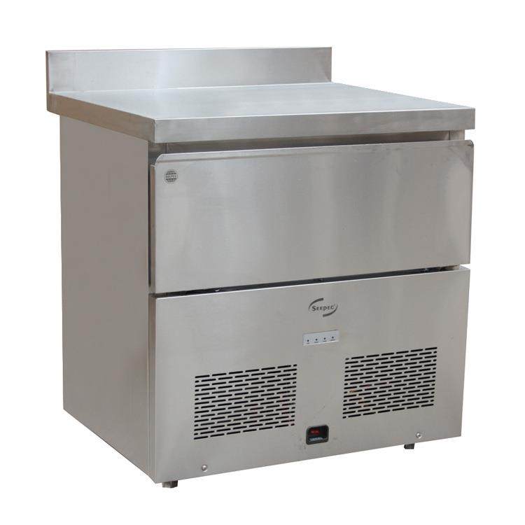 厂家制作咖啡店吧台奶茶店商用制冰机98KG方块冰冰块机甜品店