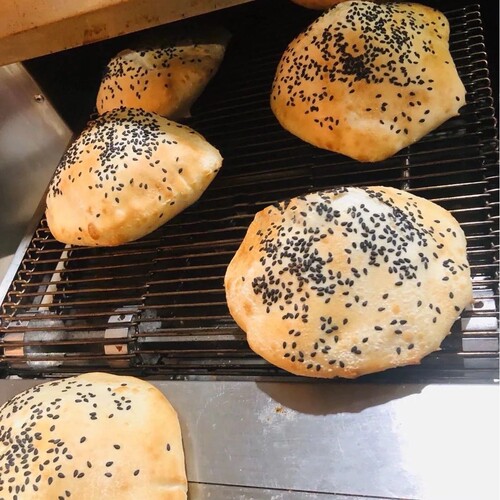 Gas Pizza Oven 布袋饼口袋空心饼链条传动式烤箱 履带式披萨机