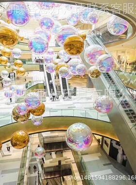 室外银双层PVC色反光气球商场舞台酒吧婚饰礼装彩色96190充镜面球