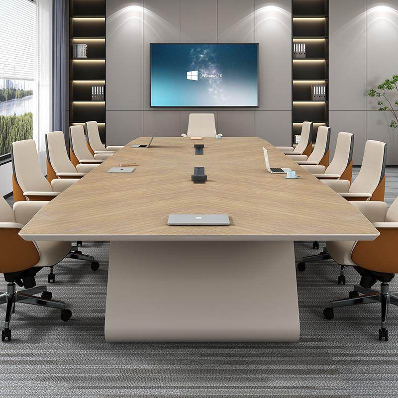 会议桌洽谈桌长桌简约现代培训桌大型会议室长条桌工作台桌椅组合