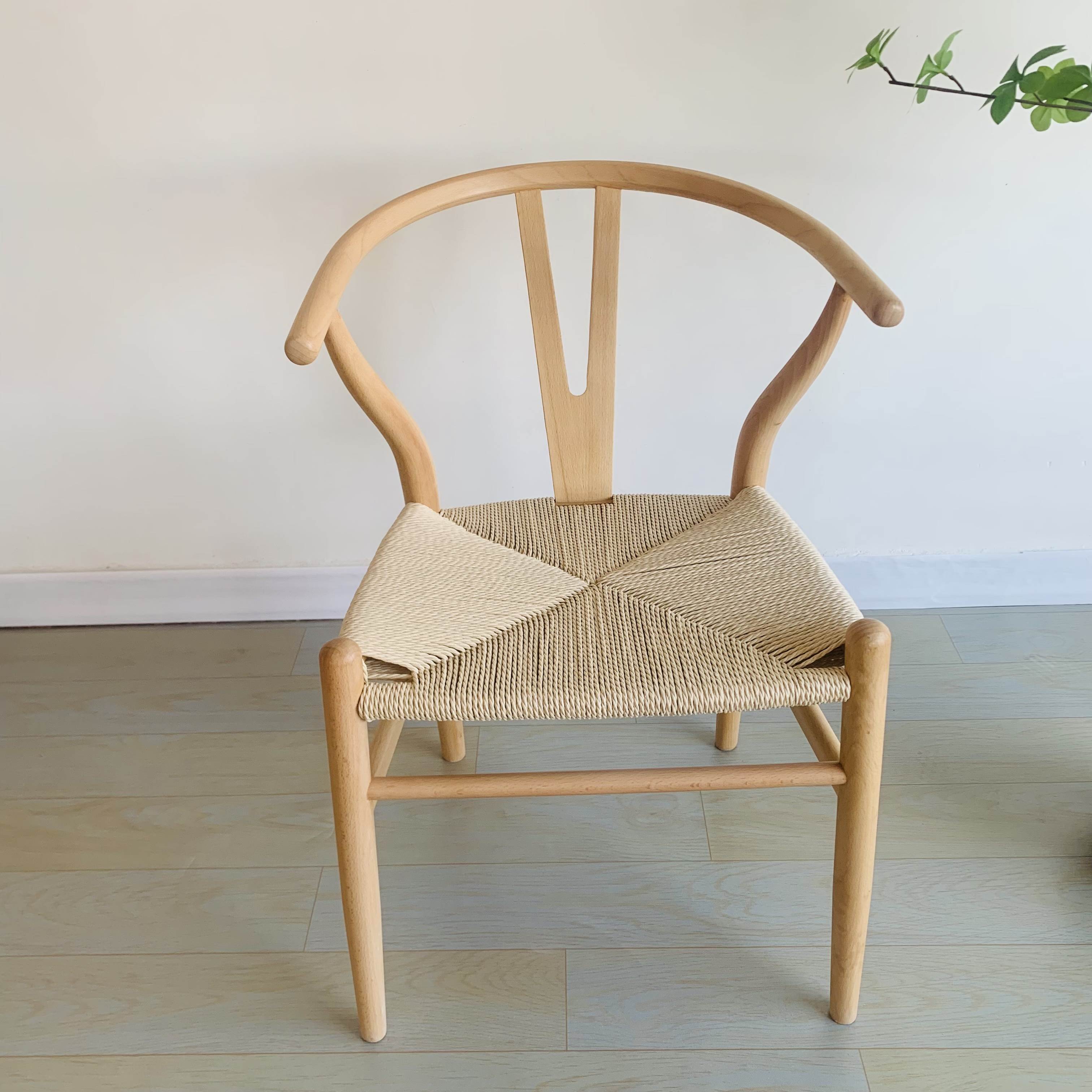 全实木Y椅北欧现代简约家用餐椅日式休闲咖啡厅酒店餐厅靠背椅子