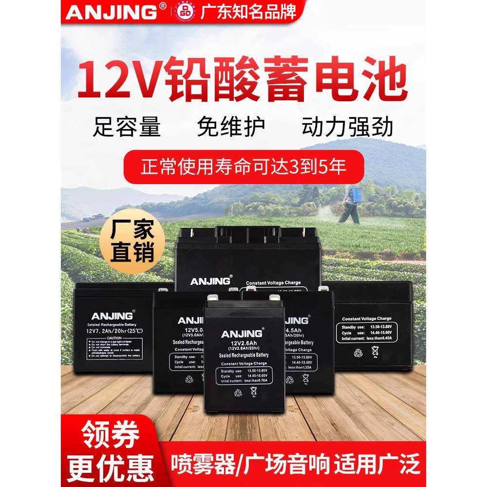 摆摊电瓶12v7ah铅酸蓄电池ups电源音响卷闸门电动喷雾器电池810AH