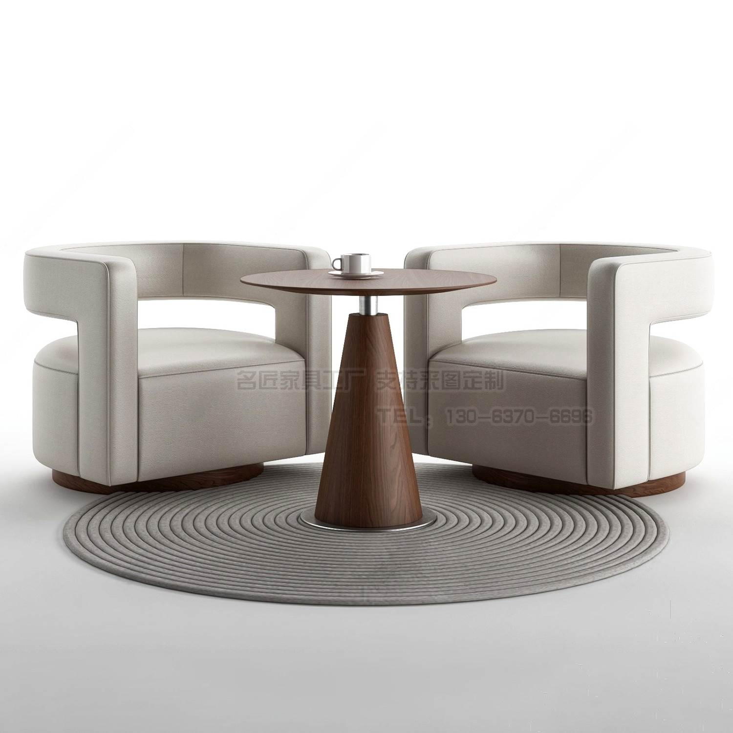 休闲 单人沙发茶几组合休息区商务酒店会客区洽谈接待一桌两椅