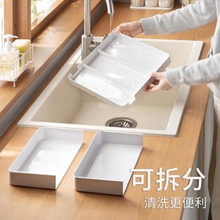 懒角落抽屉收纳盒家用厨房可伸缩餐具筷子分隔盒多功能分格整理盒