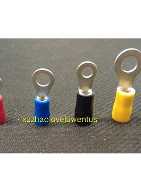 优质紫铜RV5.5-6冷压接线端子4-6平方绝缘套圆形端子500只