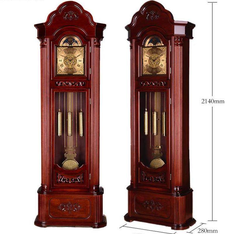 落地钟客厅实木欧式座钟时钟报时大摆钟中式地钟机械立钟北极星表