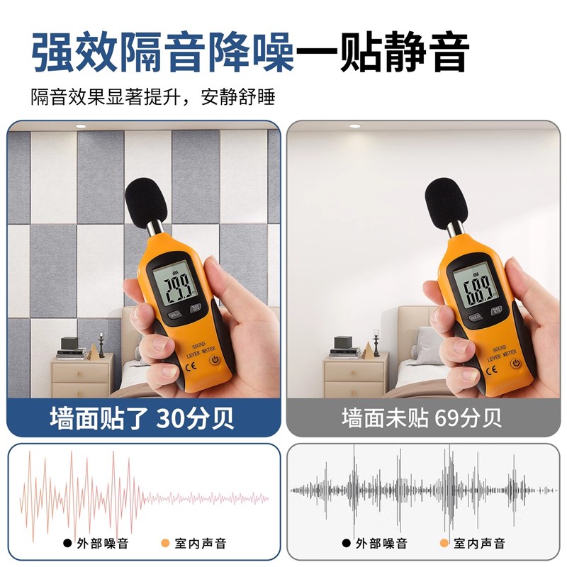 卧室家用阻尼隔音板隔音棉吸音棉超强消音隔音隔音墙贴门贴隔音毡