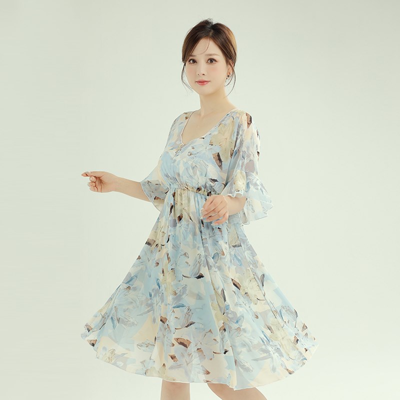 中长款泳衣女保守分体大码胖mm250斤长裙遮大腿泡温泉成人三件套