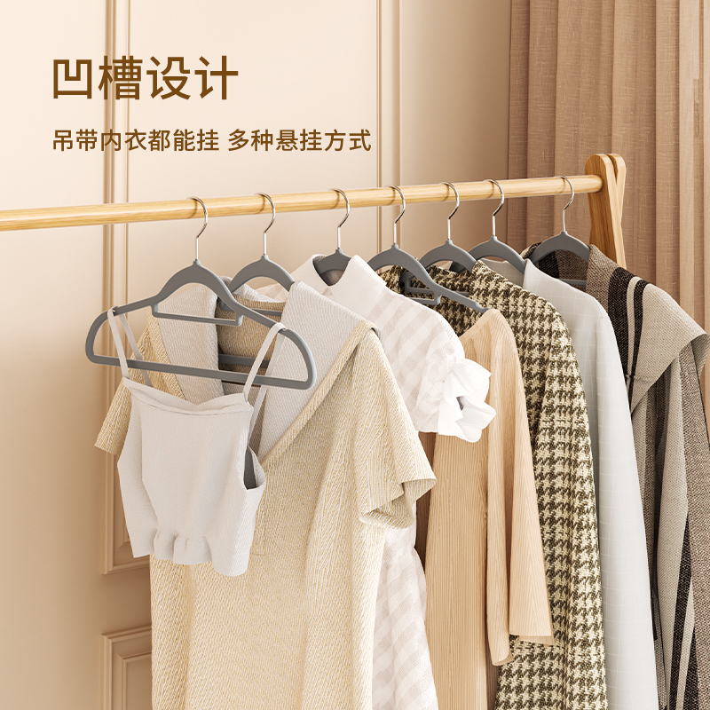 植绒衣架防滑家用整理新款晾衣服多功能衣柜衣架收纳神器
