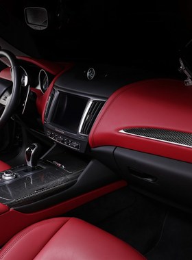 玛莎拉蒂lente改装碳纤维内饰后视镜 莱万特门拉手天线方向盘盖