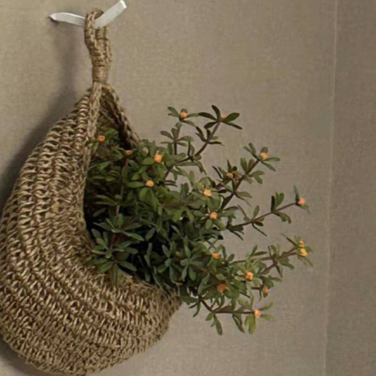 北欧ins手工棉绳编织墙挂装饰收纳袋壁挂蔬菜收纳水果篮壁饰