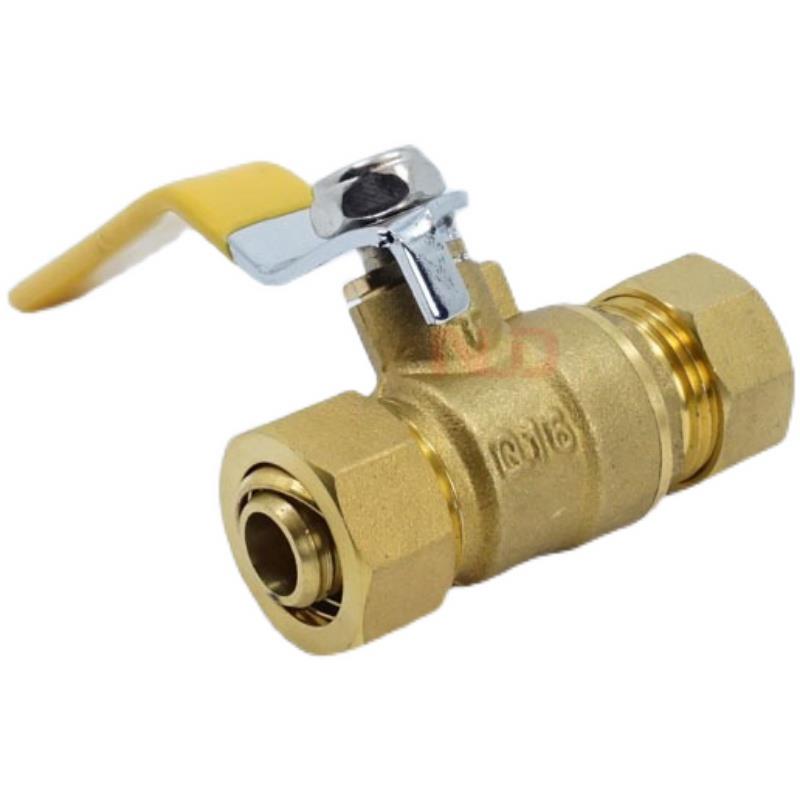 铝塑管专用铜球阀 卡套式活接内外丝水管截门开关1418 1216 20 25