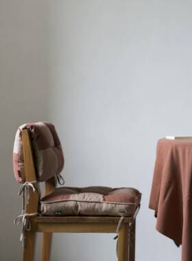 『九宫格』拼色棉麻椅垫靠背垫榻榻米蒲团坐垫 天然棉麻淡饭自制