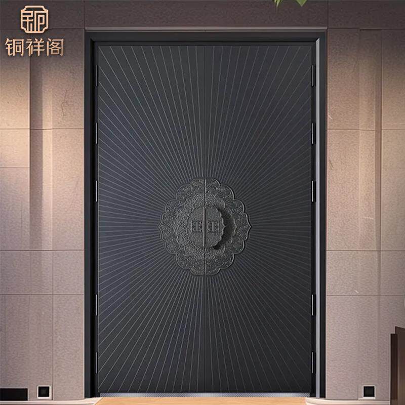 S380不锈钢烤漆别墅大门进户门双开防晒入户门农村自建房大门定制