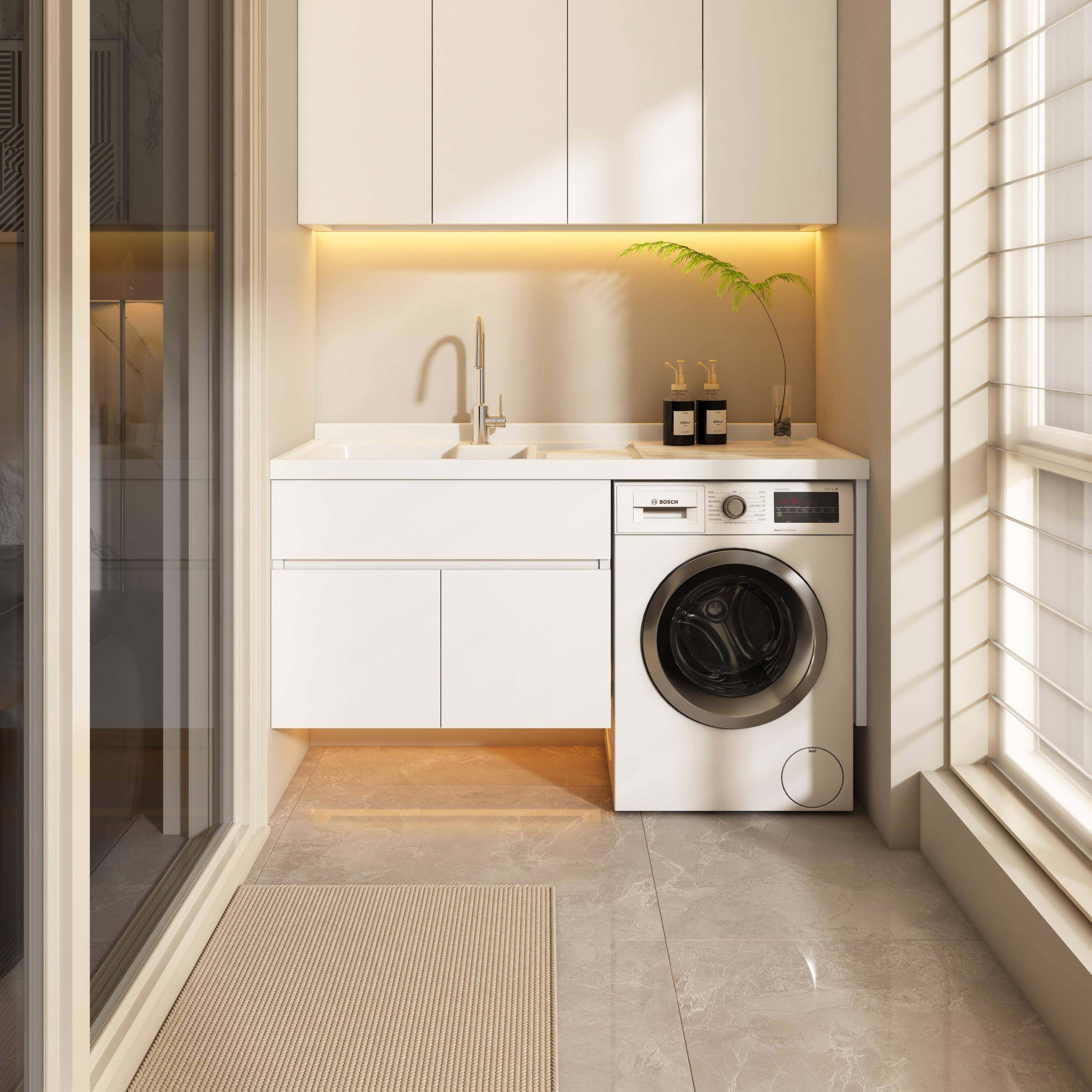 洗衣机一体柜阳台悬空组合定制滚筒手洗衣池槽盆台伴侣洗衣柜壁挂,家装主材,浴室柜组合,淘宝优惠券,粉丝福利购,淘宝优惠卷