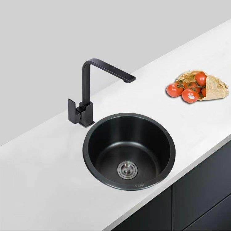 拉丝银 黑色圆形吧台水槽纳米不锈钢水槽单槽小号厨房洗碗洗菜盆,家装主材,水槽套餐,淘宝优惠券,粉丝福利购,淘宝优惠卷