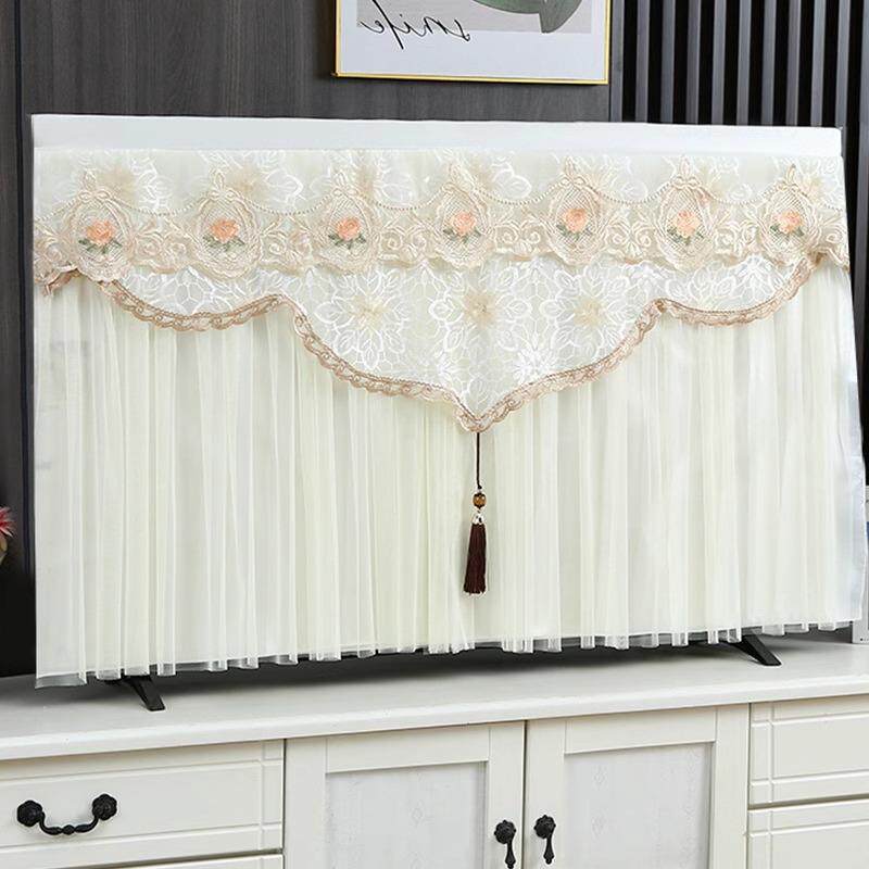 电视机防尘罩55寸65英寸75液晶电视机罩盖布开机不取蕾丝盖巾2025