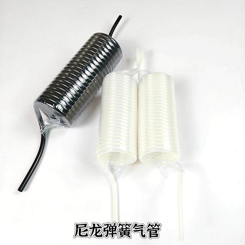PA尼龙螺旋气管伸缩管弹簧高压气泵螺纹刹车气动管防爆耐高温油管