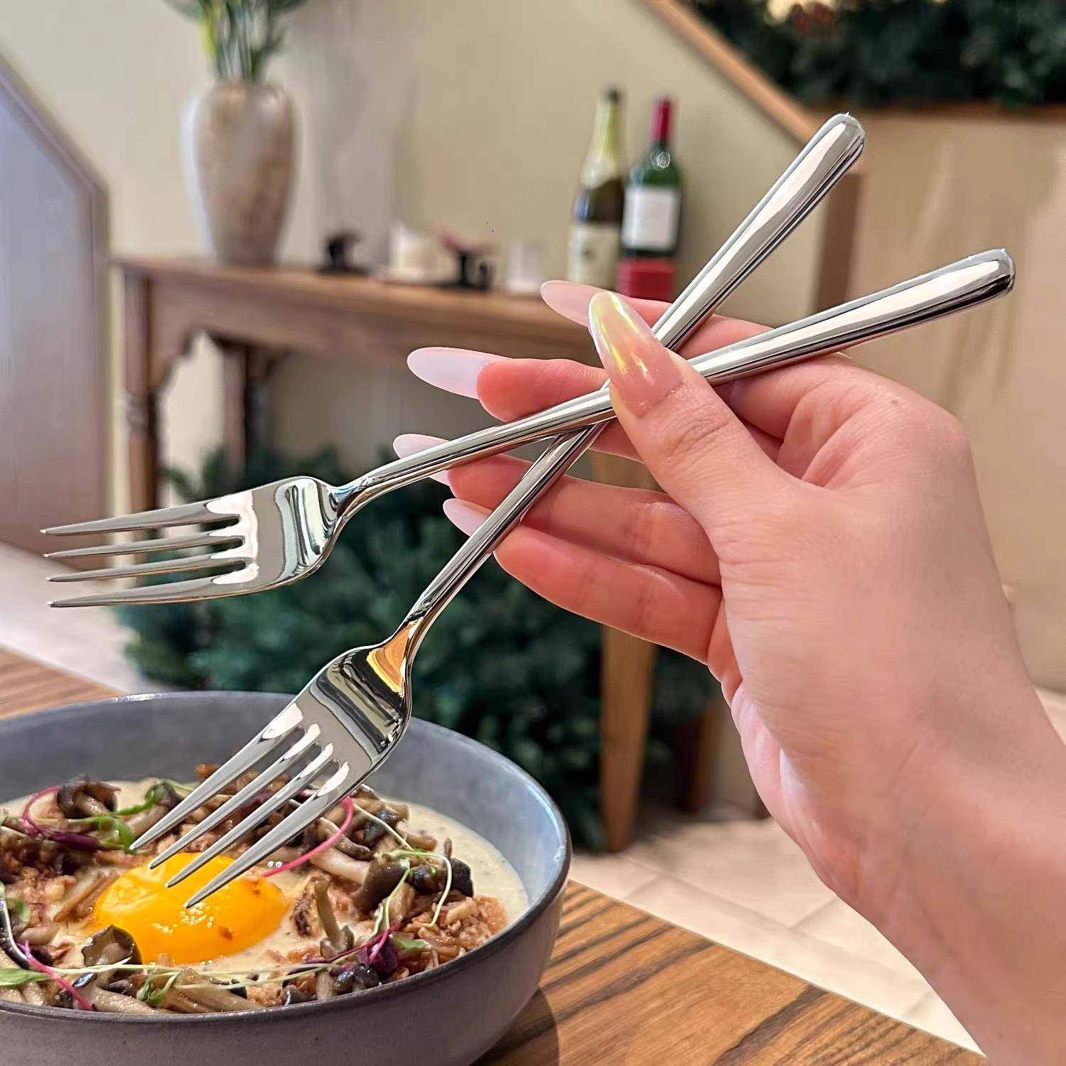316韩式不锈钢餐叉子 304钢成人学生家用西餐主餐叉高颜值甜品叉,餐饮具,西餐餐叉,淘宝优惠券,粉丝福利购,淘宝优惠卷