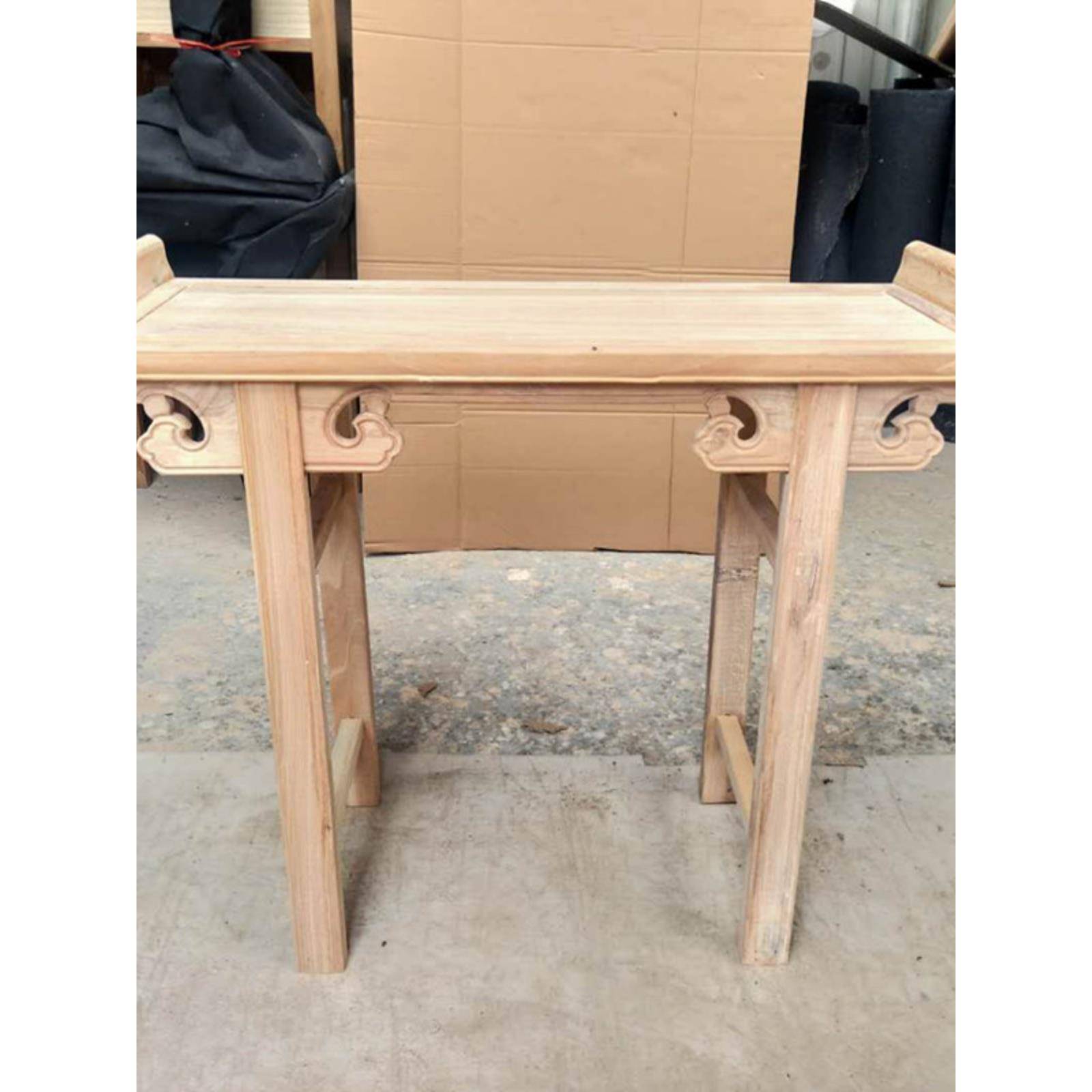 榆木长条玄关桌条案中式供桌婚礼道具国学桌书法桌白坯贡桌神桌