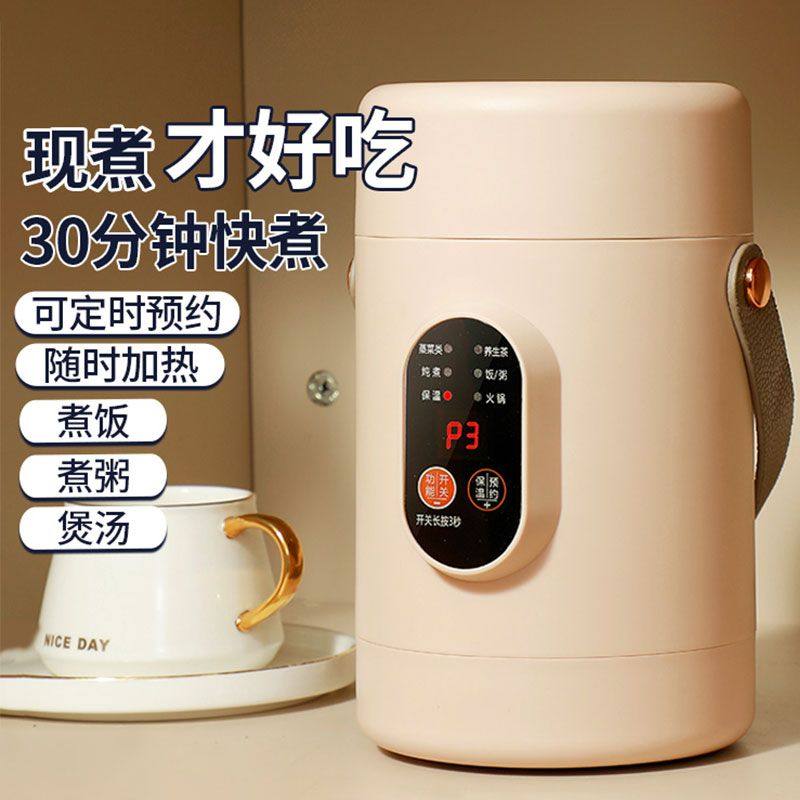 2024新款插电可加热焖烧杯自带饭盒保温桶汤壶粥便携闷烧锅大容量