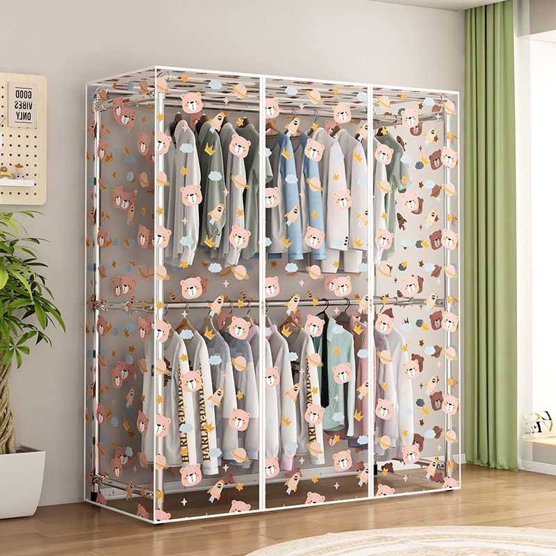 镀锌钢管防锈双层落地衣架