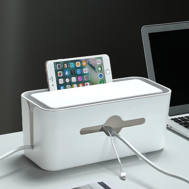 插排座收纳盒理线电整桌面