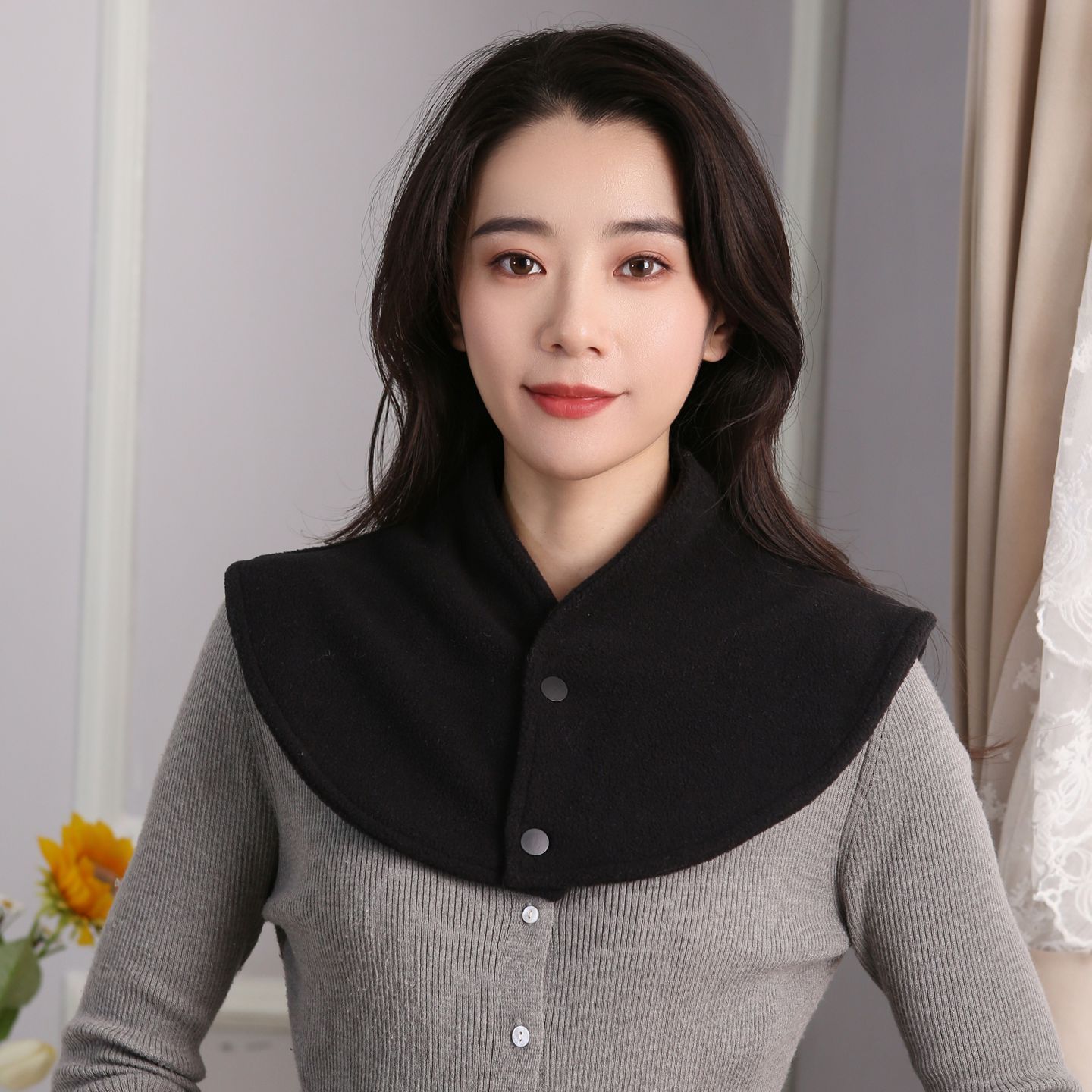 保暖护肩百搭假领子女睡觉