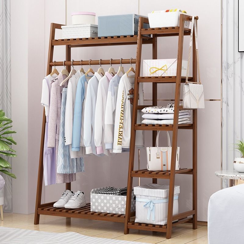 衣帽架梯形落地家用卧室收纳挂衣