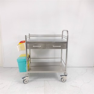 304不锈钢医用小推车治疗车仪器器械车手术室移动工具车