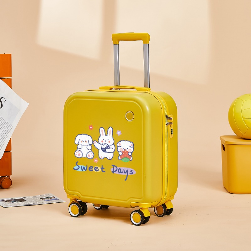 行李箱女18寸登机箱可爱儿童拉杆箱小清新旅行密码皮箱子小号20寸