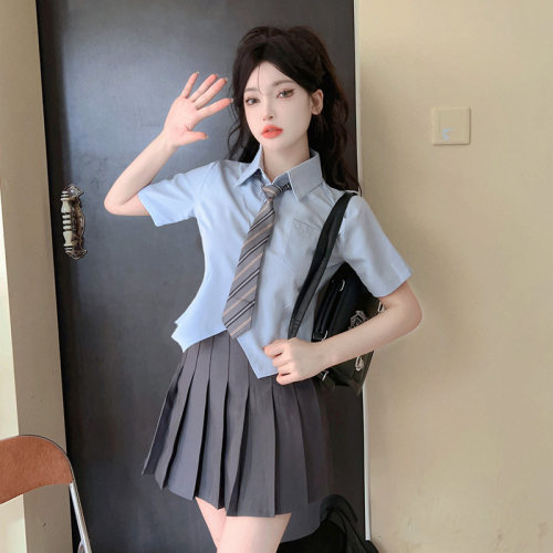 jk制服套装女职业衬衫空姐学院风美容G院养生馆会所足浴技师工作