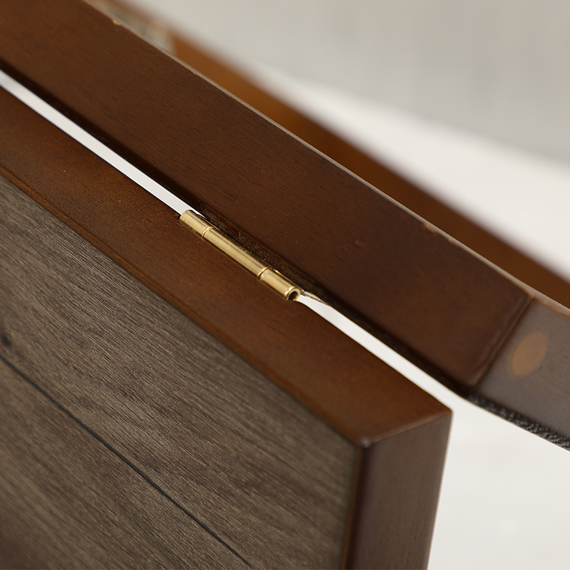 爱时达电表箱实木遮挡挂钟现代简约客厅装饰钟表正方形静音挂表