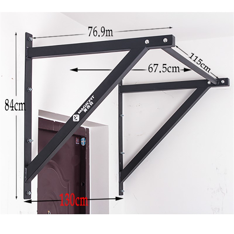 引体向上器墙体打孔单杠加厚家用双力臂支架室内健身器材背部锻炼