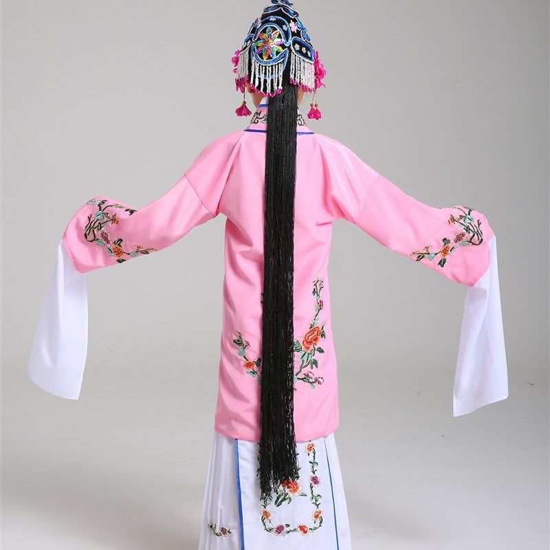 儿童戏服a京剧豫剧花旦儿童戏曲服装女青衣水袖舞蹈小孩练功服女