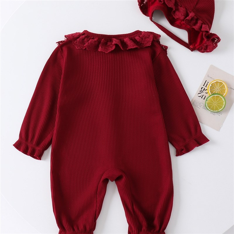 婴儿服装长袖连体衣女宝宝哈衣爬服套装婴幼儿春秋新品满月周岁