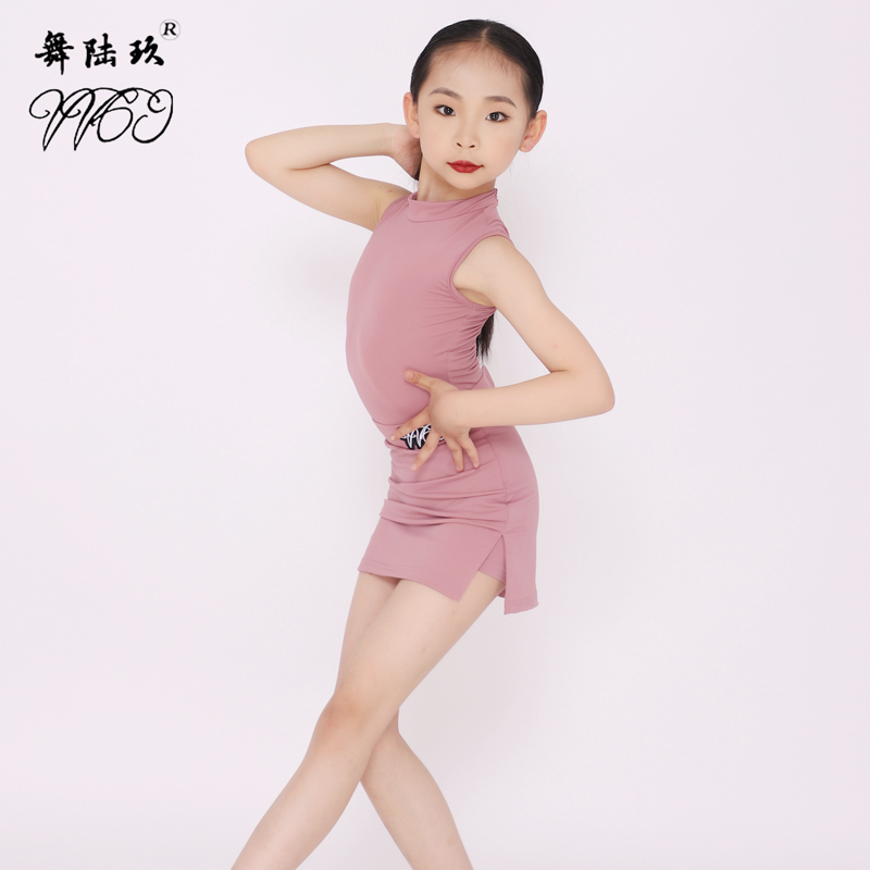 高级拉丁舞练功服儿童表演服舞蹈训练服少儿拉丁舞服女新款夏