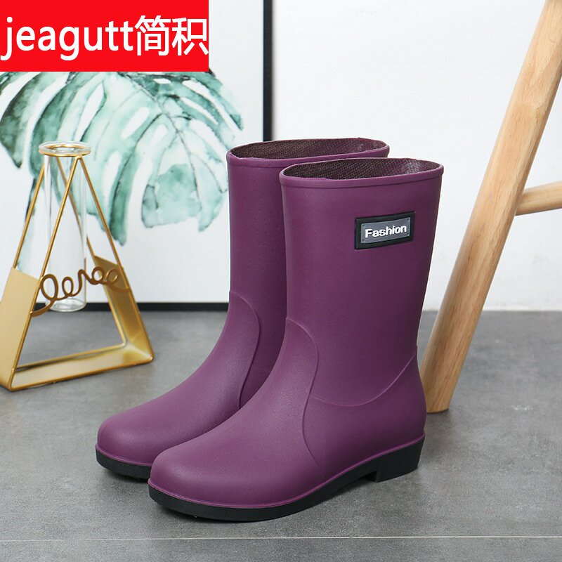 短筒雨鞋女时尚中筒雨靴防水优雅外穿夏季水鞋防滑工作胶鞋水靴女