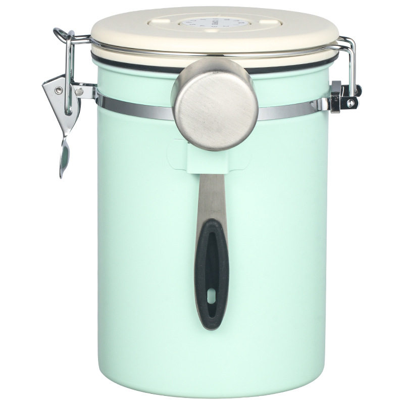 咖啡豆保存罐真空单向排气迷你不锈钢收纳储存罐咖啡粉密封罐养豆