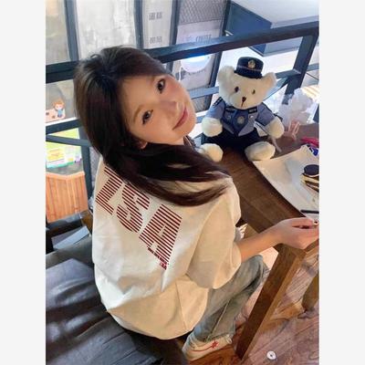 重磅纯棉美式潮牌正肩短
