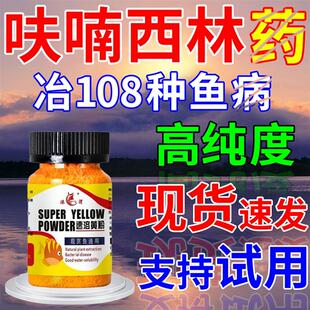 呋喃西林鱼用黄粉药白点净水霉烂尾观赏鱼水族专用杀菌药痢特灵