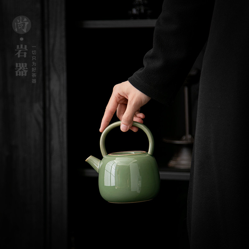 家用大容量d陶瓷茶壶大号带过滤提梁壶功夫茶具泡茶壶花茶壶泡茶