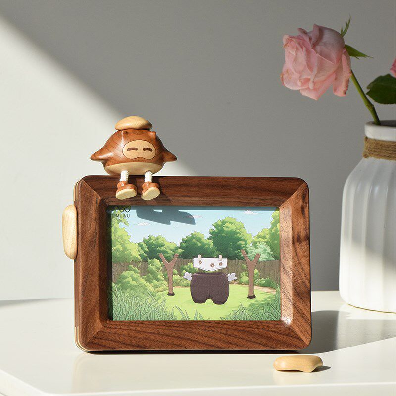 长白山怪可爱【慕物】实木榫卯结构相框卡通立体高级摆台,家居饰品,相框/画框,淘宝优惠券,粉丝福利购,淘宝优惠卷