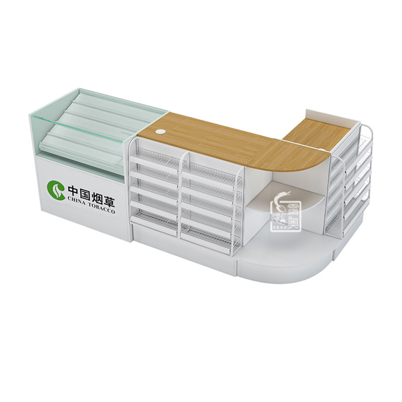 便利店收银台柜台烟酒柜组合x简约现代母婴吧台超市烟柜台玻璃烟