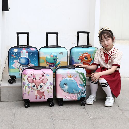 卡通儿童行李箱18寸密码锁大容量拉杆箱万向轮P静音登机旅行箱