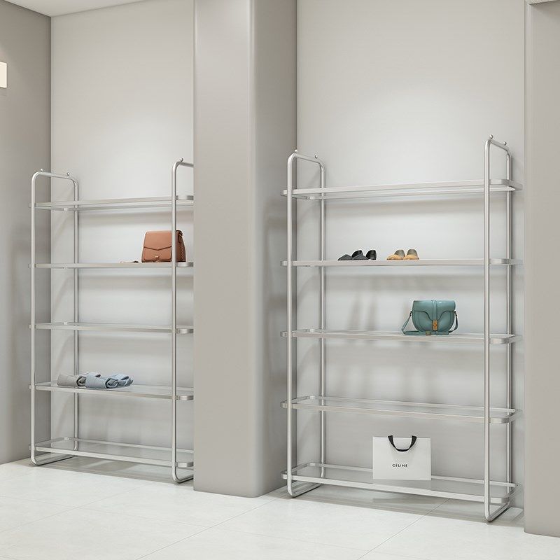 鞋店鞋架展示架不锈钢落地置物架服装店包包饰品摆件鞋子陈列货架,商业/办公家具,鞋货架,淘宝优惠券,粉丝福利购,淘宝优惠卷